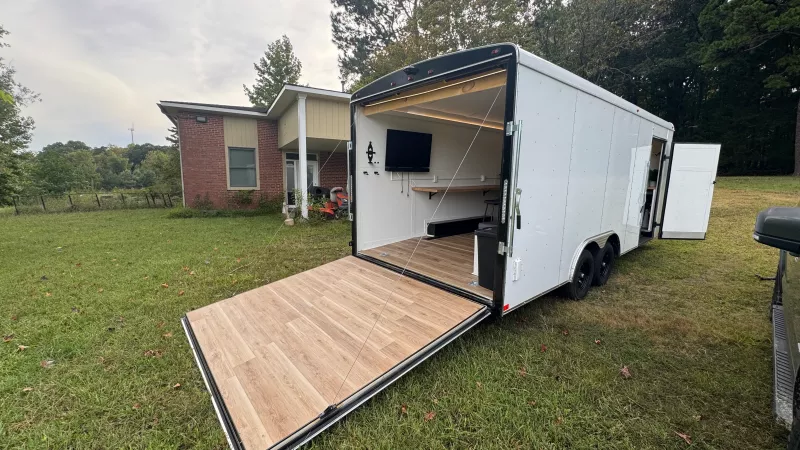 2024 Load Runner Enclosed Cargo Trailer 102x20 Enclosed Trailer Office / Fiber Optic Trailers