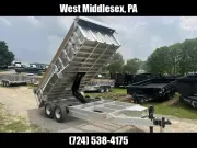 2026 Nordtek Trailers 7x16' 16000 GVW 3' HIGH SIDES * SCISSOR HOIST * 7GA FLOOR * HYDRAULIC JACK * D