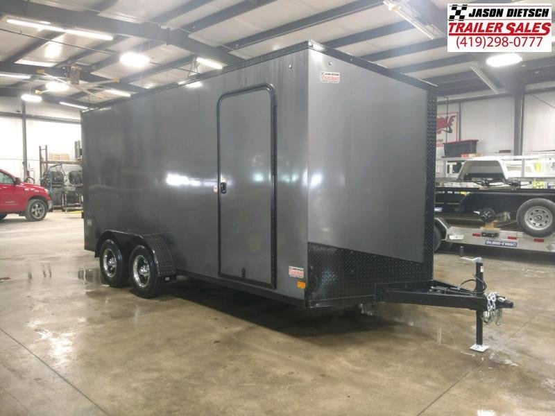 2022 Impact Tremor Blackout 7X16 Extra Height V-Nose Cargo Trailer 2022 Impact Tremor Blackout 7X16 Extra Height V-Nose Cargo Trailer