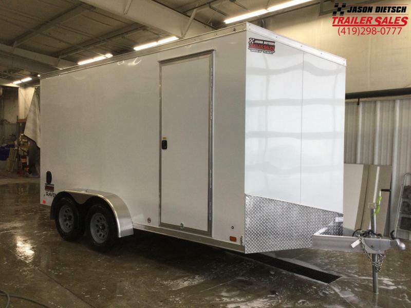 ATC Raven 7x14+2 Wedge Nose All Aluminum Cargo Trailer 7K w/Rear Ramp ...