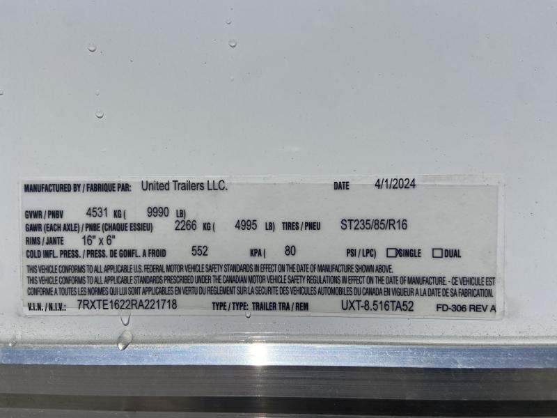 new Cargo (Enclosed) Trailers United Trailers  for sale, in Edgerton, OH Thumbnail 9