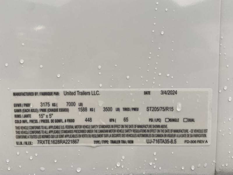 new Cargo (Enclosed) Trailers United Trailers  for sale, in Edgerton, OH Thumbnail 9