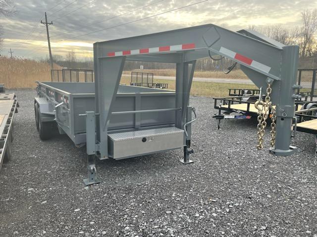 7x16 CAM Heavy Duty Low Profile 16K Gooseneck Dump Trailer frsz6O