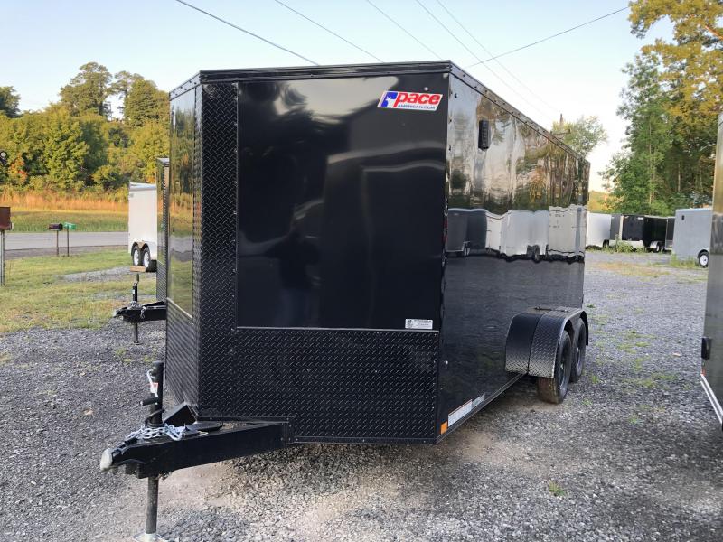 Black Out Pace 7x16 Journey SE V-Nose Cargo Trailer w/ Ramp door Black Out Pace 7x16 Journey SE V-Nose Cargo Trailer w/ Ramp door