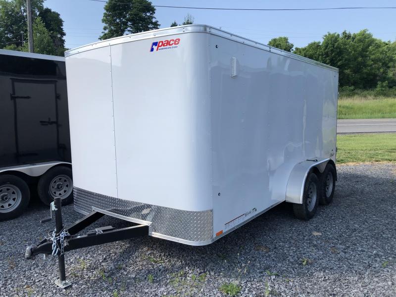 Pace Outback 7x12 Tandem Axle Enclosed Cargo Trailer w/ Barn Door