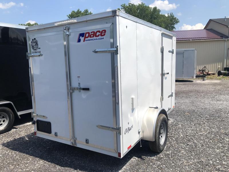 Pace American 6x10 Journey V Nose Cargo Trailer with Barn Door Jims