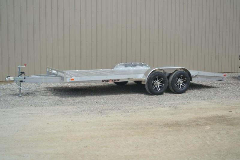 Sport Haven 7x18 Tandem Axle Car / Utility Trailer w/ Aluminum Deck Xn5wx6