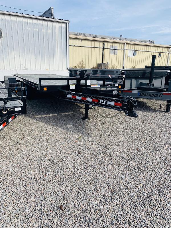 PJ Trailers T8222 22' Full Tilt Flatdeck Equipment Trailer with 14K GVWR PJ Trailers T8222 22' Full Tilt Flatdeck Equipment Trailer with 14K GVWR