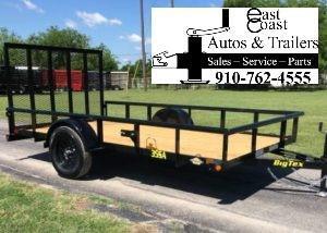 Big Tex 35SA (6.4' x 12') Utility Trailer with Pipe Top Rails Big Tex 35SA (6.4' x 12') Utility Trailer with Pipe Top Rails