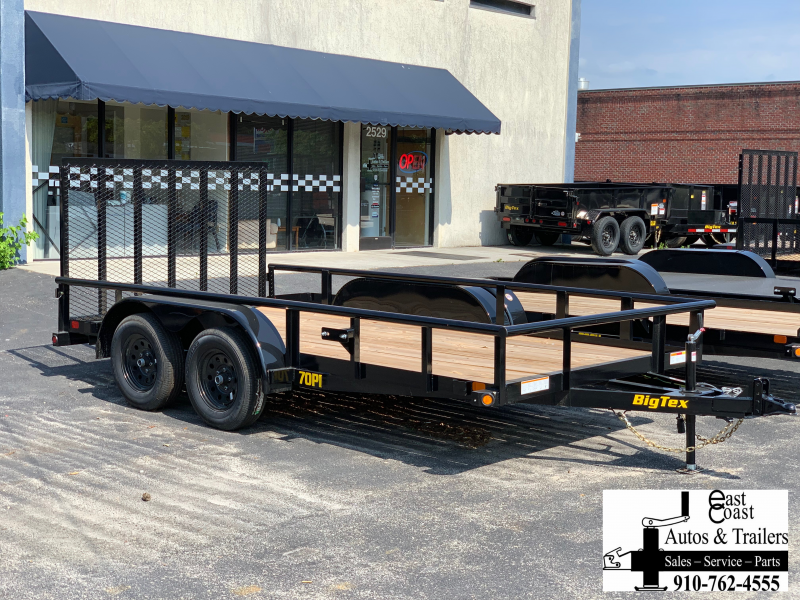Big Tex Trailers 70PI (7' X 18') Tandem Axle Utility Trailer with brakes on BOTH axles and 7K GVWR Big Tex Trailers 70PI (7' X 18') Tandem Axle Utility Trailer with brakes on BOTH axles and 7K GVWR
