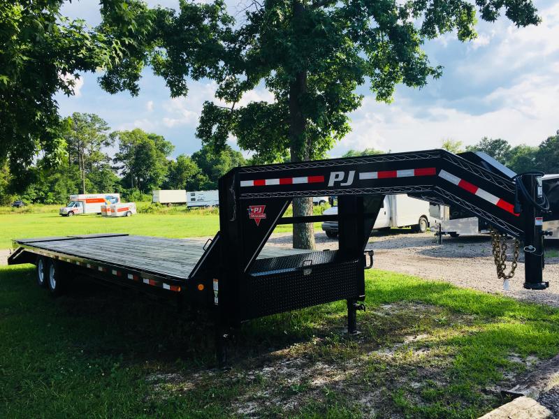 PJ Trailers FD302 (25' Flatdeck) Gooseneck Trailer with Monster Ramps PJ Trailers FD302 (25' Flatdeck) Gooseneck Trailer with Monster Ramps