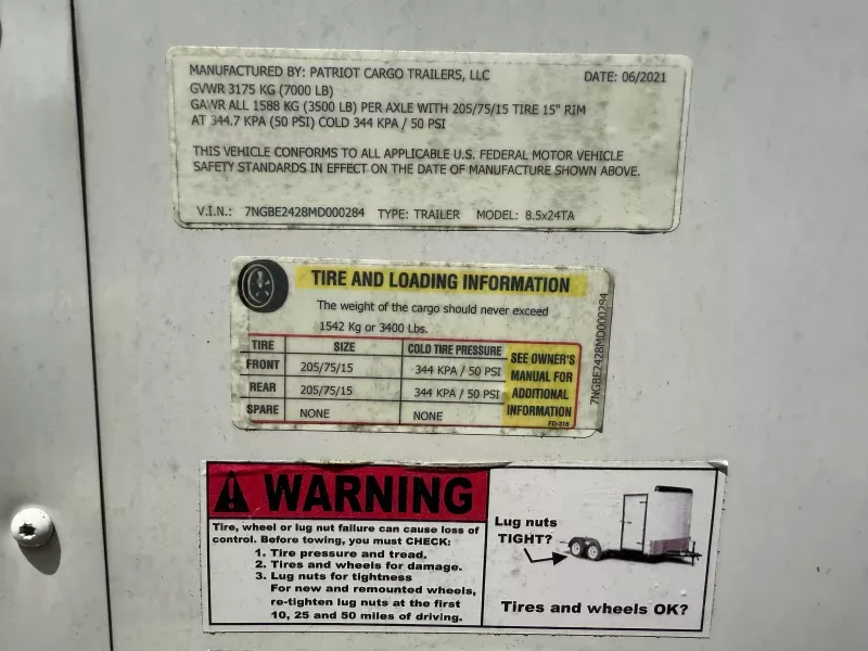 used Cargo (Enclosed) Trailers Patriot Cargo  for sale, in Grant, AL Thumbnail 5