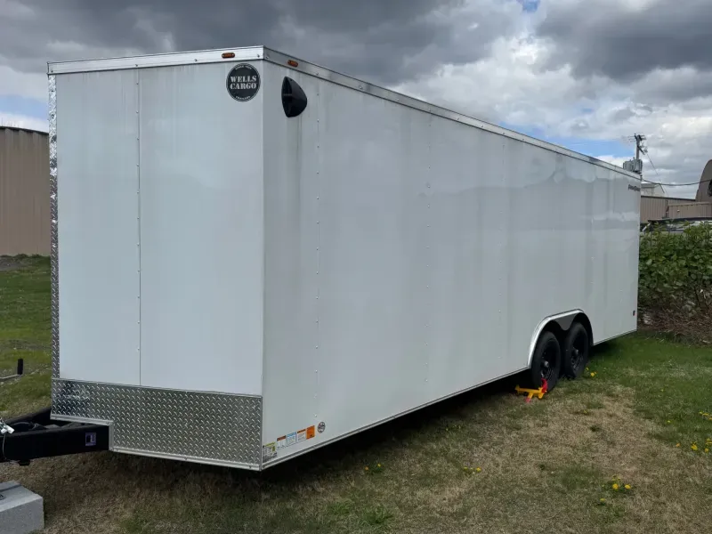 2025 Wells Cargo FT8524T3 8.5x24 Enclosed Cargo Trailer - White - Never Used