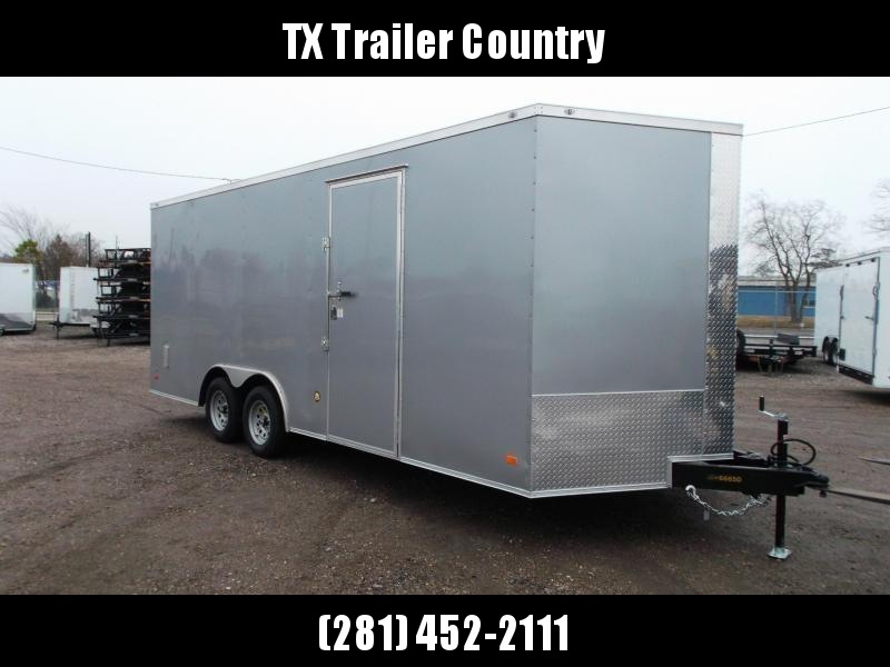 SPECIAL - 2022 Covered Wagon Trailers 8.5x20 Tandem Axle Cargo / Enclosed Trailer / 7ft Interior Height / 5200# Axles / Barn Doors / RV Side Door / LEDs / .030 Silver Semi-Screwless Exterior SPECIAL - 2022 Covered Wagon Trailers 8.5x20 Tandem Axle Cargo / Enclosed Trailer / 7ft Interior Height / 5200# Axles / Barn Doors / RV Side Door / LEDs / .030 Silver Semi-Screwless Exterior