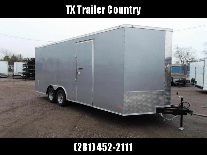 SPECIAL - 2022 Covered Wagon Trailers 8.5x20 Tandem Axle Cargo / Enclosed Trailer / 7ft Interior Height / 5200# Axles / Barn Doors / RV Side Door / LEDs / .030 Silver Semi-Screwless Exterior SPECIAL - 2022 Covered Wagon Trailers 8.5x20 Tandem Axle Cargo / Enclosed Trailer / 7ft Interior Height / 5200# Axles / Barn Doors / RV Side Door / LEDs / .030 Silver Semi-Screwless Exterior