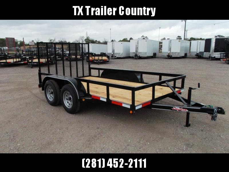 2023 Longhorn Trailers 12ft Tandem Axle Utility Trailer w/ Heavy Duty 4ft Ramp Gate Cargo
