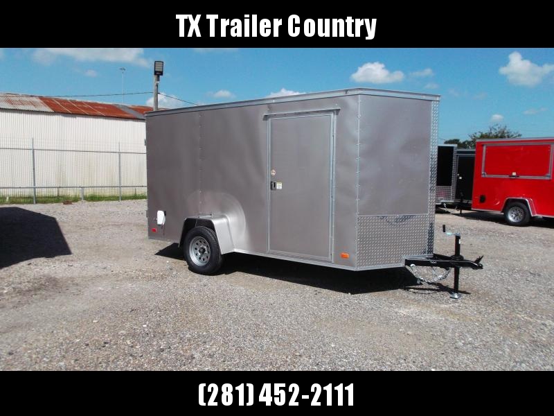2022 Covered Wagon Trailers 6x12 Single Axle Cargo Trailer / Enclosed Trailer / Barn Doors / 6'3" Interior / RV Side Door / LEDs / Arizona Beige Semi-Screwless Exterior 2022 Covered Wagon Trailers 6x12 Single Axle Cargo Trailer / Enclosed Trailer / Barn Doors / 6'3" Interior / RV Side Door / LEDs / Arizona Beige Semi-Screwless Exterior