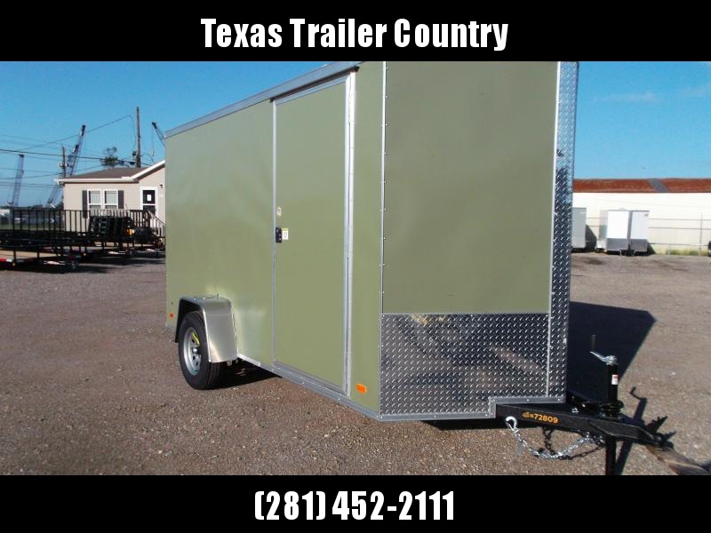 2021 Covered Wagon Trailers 6x12 Single Axle Cargo / Enclosed Trailer / Ramp / RV Door / 6'6" Interior / LEDs / Semi-Screwless Exterior / Green Powder Coated Skin 2021 Covered Wagon Trailers 6x12 Single Axle Cargo / Enclosed Trailer / Ramp / RV Door / 6'6" Interior / LEDs / Semi-Screwless Exterior / Green Powder Coated Skin
