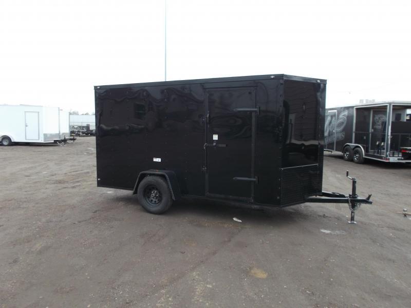 2020 Texas Select 6x12 Single Axle Cargo Trailer / Enclosed Trailer / Black / Blacked Out / 6'3" Interior / Ramp / Side Door / LEDs 2020 Texas Select 6x12 Single Axle Cargo Trailer / Enclosed Trailer / Black / Blacked Out / 6'3" Interior / Ramp / Side Door / LEDs