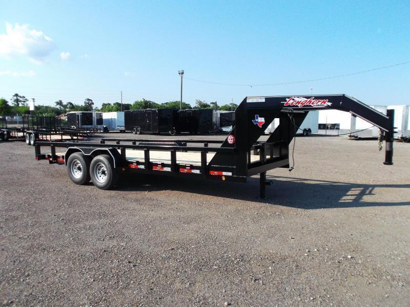 2022 Longhorn Trailers 83x20 Gooseneck 14K Utility Trailer / Lowboy w/ 7000# Axles / 3" Square Tubing / 5ft Ramps 2022 Longhorn Trailers 83x20 Gooseneck 14K Utility Trailer / Lowboy w/ 7000# Axles / 3" Square Tubing / 5ft Ramps