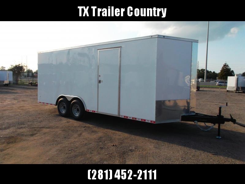 SPECIAL - 2022 Covered Wagon Trailers 8.5x24 Tandem Axle Cargo / Enclosed Trailer / XXL Package / 7ft Interior Height / 7000# Torsion Axles / Heavy Duty Ramp / Semi-Screwless Exterior / .080 White Heavy Duty Poly Core Skin SPECIAL - 2022 Covered Wagon Trailers 8.5x24 Tandem Axle Cargo / Enclosed Trailer / XXL Package / 7ft Interior Height / 7000# Torsion Axles / Heavy Duty Ramp / Semi-Screwless Exterior / .080 White Heavy Duty Poly Core Skin