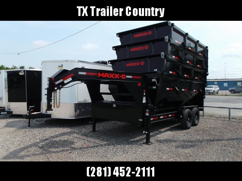SPECIAL - PACKAGE DEAL - 2022 MAXXD 83x14 ROX 14K Gooseneck Roll off Dump Trailer w/ (4) 83x14 4ft Tall Heavy Duty Bins SPECIAL - PACKAGE DEAL - 2022 MAXXD 83x14 ROX 14K Gooseneck Roll off Dump Trailer w/ (4) 83x14 4ft Tall Heavy Duty Bins