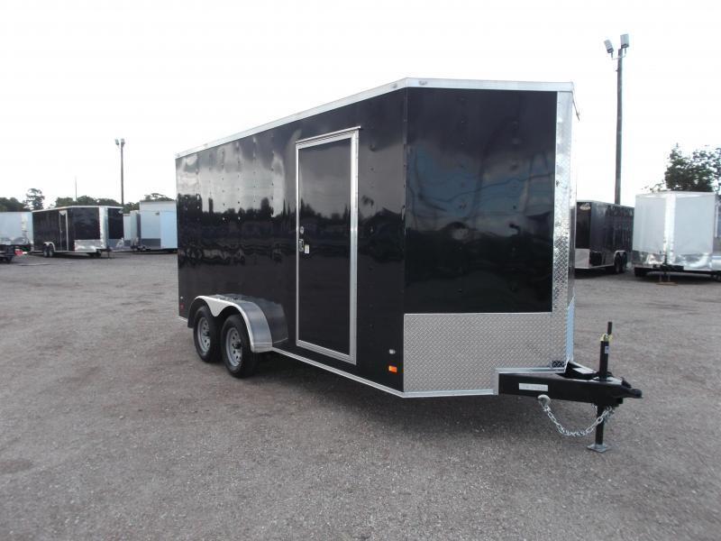 2021 Covered Wagon Trailers 7x16 Tandem Axle Cargo Trailer / Enclosed Trailer / 6'6" Interior / Ramp / RV Door / LEDs 2021 Covered Wagon Trailers 7x16 Tandem Axle Cargo Trailer / Enclosed Trailer / 6'6" Interior / Ramp / RV Door / LEDs