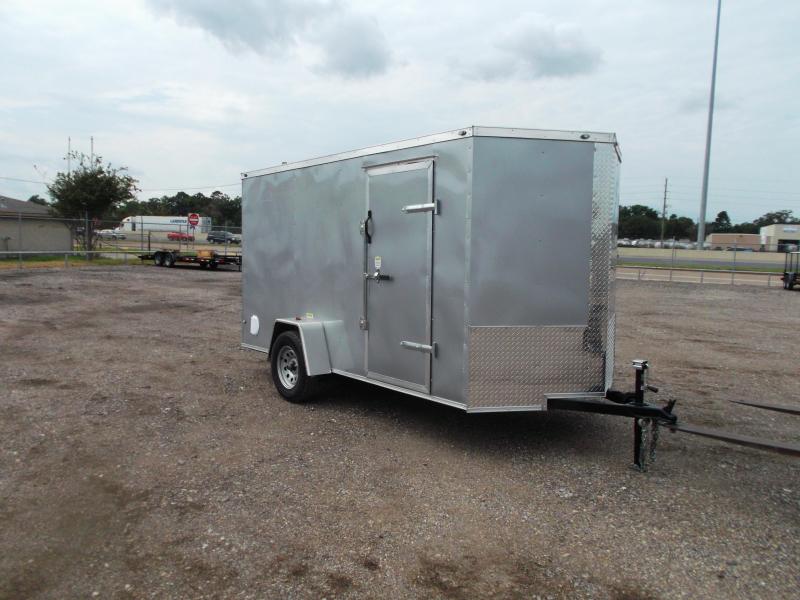 2021 Prime 6x12 Single Axle Cargo Trailer / Enclosed Trailer / 6'6" Interior Height / Ramp / Side Door / LEDs / Silver Exterior 2021 Prime 6x12 Single Axle Cargo Trailer / Enclosed Trailer / 6'6" Interior Height / Ramp / Side Door / LEDs / Silver Exterior