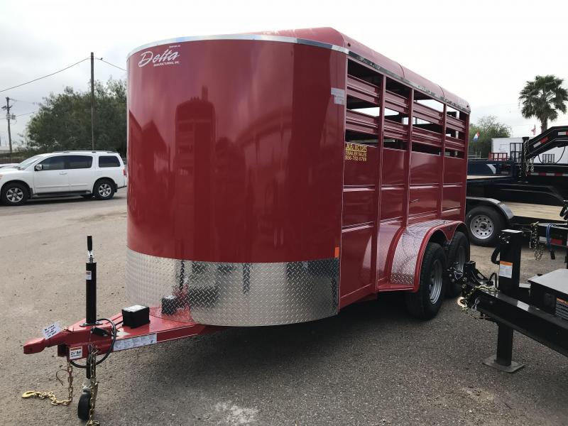 2021 DELTA 6X14 CATTLE STOCK TRAILER Cargo Trailer, Gooseneck flatbed