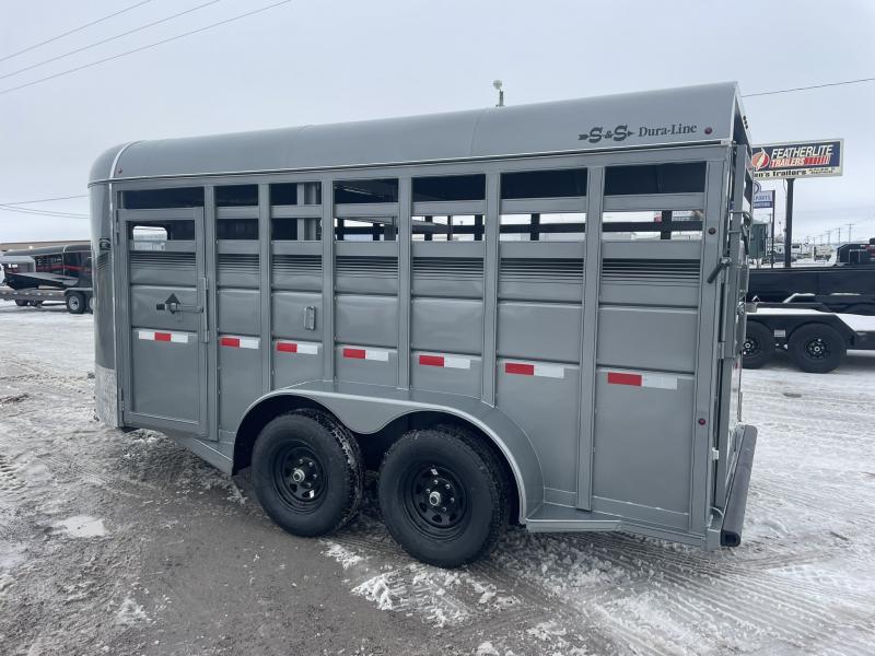 2024 S&S Duraline Steel Bumper Hitch Stock Trailer