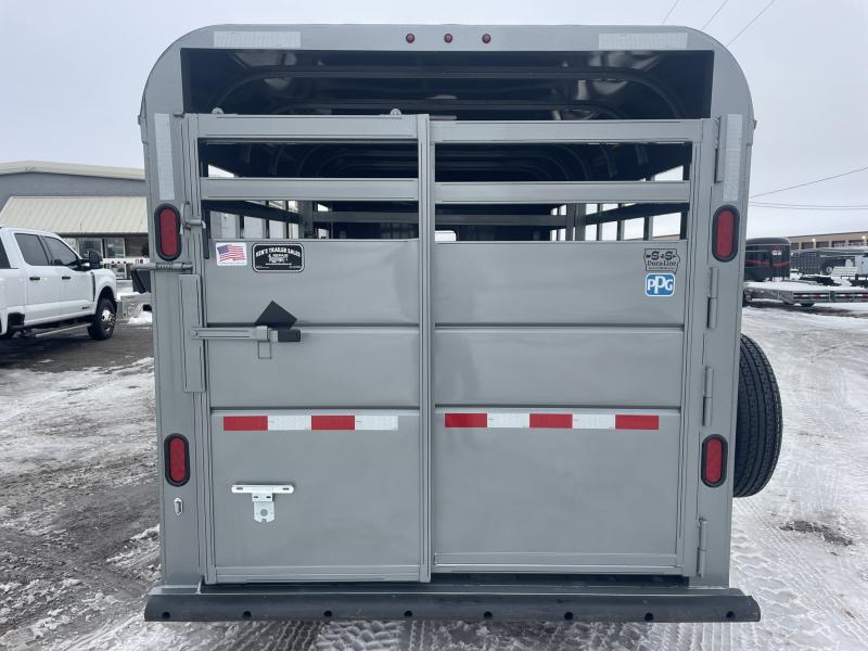 2024 S&S Duraline Steel Bumper Hitch Stock Trailer