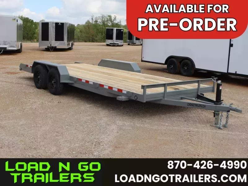 2026 - 82"x20' Load N Go Car Hauler with 5’ Ramps, 16” OC Crossmembers (7K GVWR)