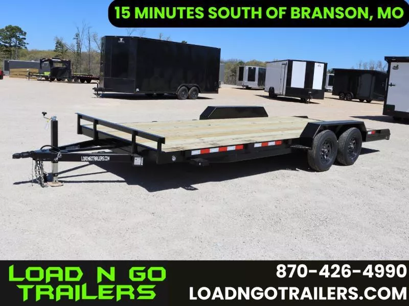 2026 - 82"x20' Load N Go Car Hauler with 5’ Ramps, 16” OC Crossmembers (7K GVWR)