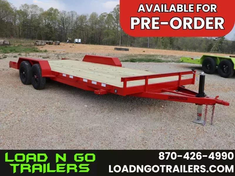 2026 - 82"x20' Load N Go Car Hauler with 5’ Ramps, 16” OC Crossmembers (7K GVWR)