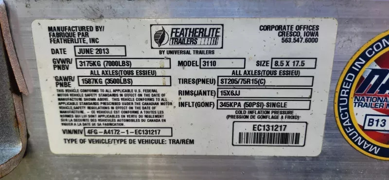 used Car Haulers / Racing Trailers Featherlite  for sale, in Norwood, NC Thumbnail 4