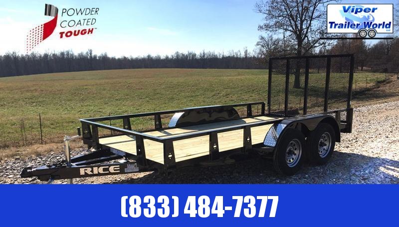 2023 Rice Trailers | 76 x12 TA Utility w/Gate 2023 Rice Trailers | 76 x12 TA Utility w/Gate