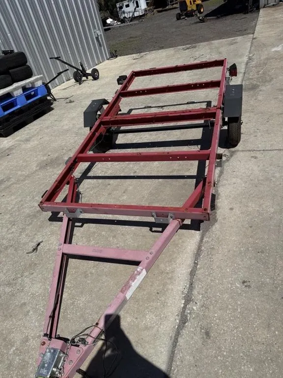 2025 Homemade 4 x 8 Folding and Tilting Red Utility Trailer