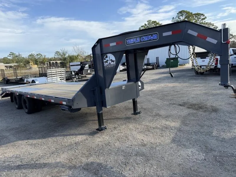 2026 Triple Crown Trailers, Inc. 25 Ft. Gooseneck Equipment Trailer | 20+5 I 23,500 GVWR | Hot Shot 