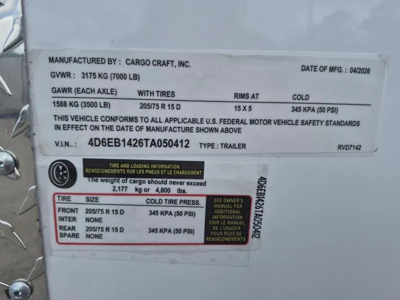 used Other Trailers Cargo Craft  for sale, in Mims, FL Thumbnail 9