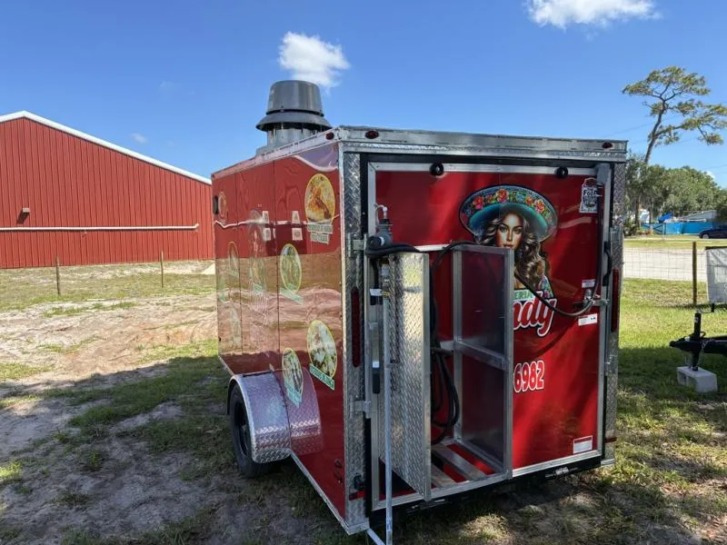 2025 All World Trailers LLC 6 X 12 Single Axle Food Truck with Propane Tank Holder on Back