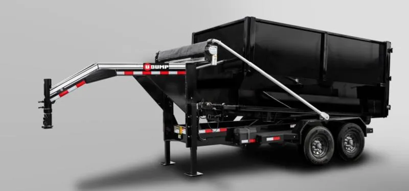 2026 U-DUMP Gooseneck Roll-Off Dump Trailer with 2 12 Yard Containers