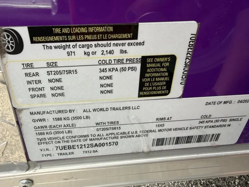 used Other Trailers All World Trailers  for sale, in Mims, FL Thumbnail 6