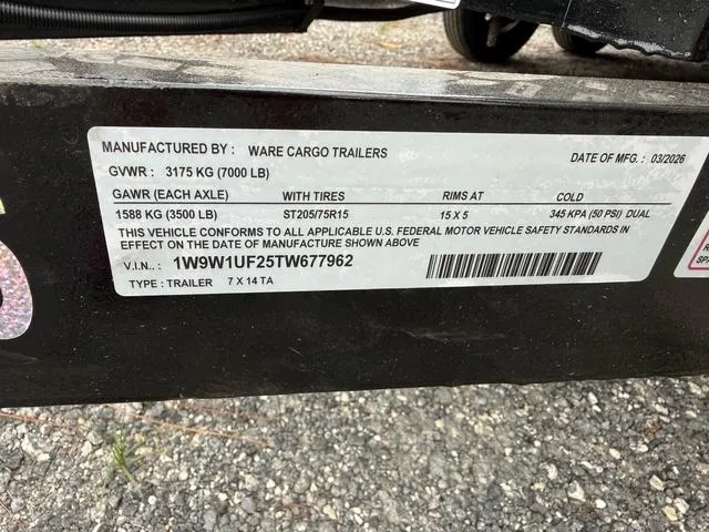 used Other Trailers Ware Cargo Trailers  for sale, in Mima, FL Thumbnail 2