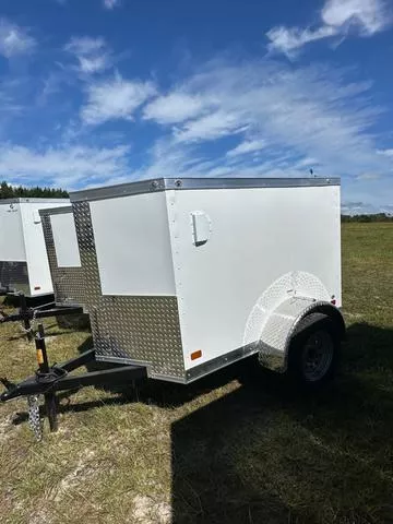 2026 Procraft Trailers 4 x 6 Single Axle White Enclosed Trailer