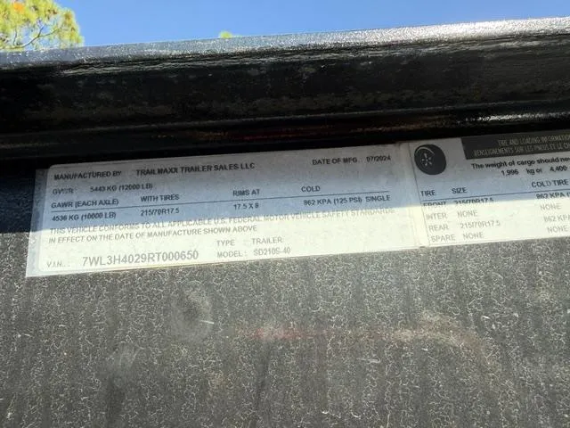 used Equipment / Flatbed Trailers TrailMaxx Trailers  for sale, in Mims, FL Thumbnail 2