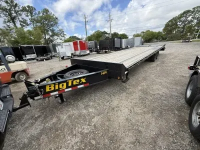 2025 Big Tex Trailers 30 Ft Flatbed Trailer – Mega Ramps & Pintle Hitch | Heavy Duty Equipment Trail