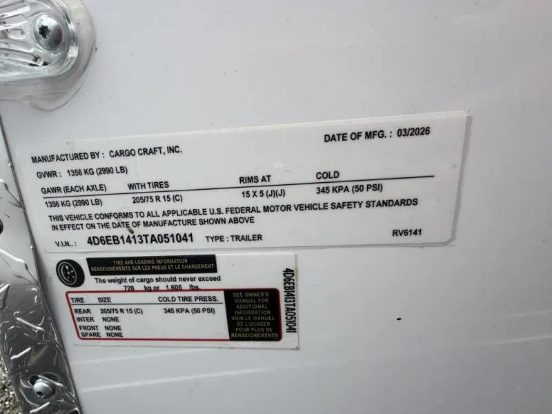 new Cargo (Enclosed) Trailers Cargo Craft  for sale, in Mima, FL Thumbnail 6