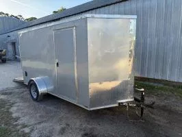 2025 Quality Cargo 2025 Quality Cargo 6 x 12 Silver Enclosed Trailer with Side Door and Ramp
