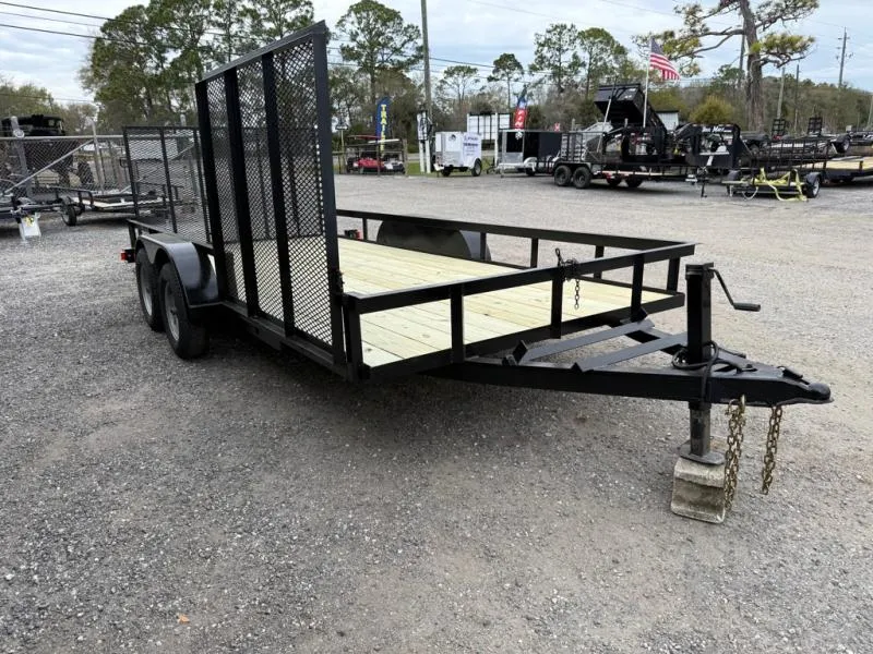 2025 Homemade 7 x 16 Utility Trailer with Double Mesh Gates