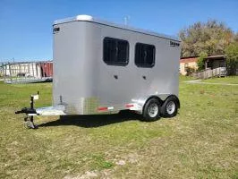 2025 Shadow horse trailers 2025 Shadow Dark Grey 2 Horse Bumper Pull Trailer with Escape Door